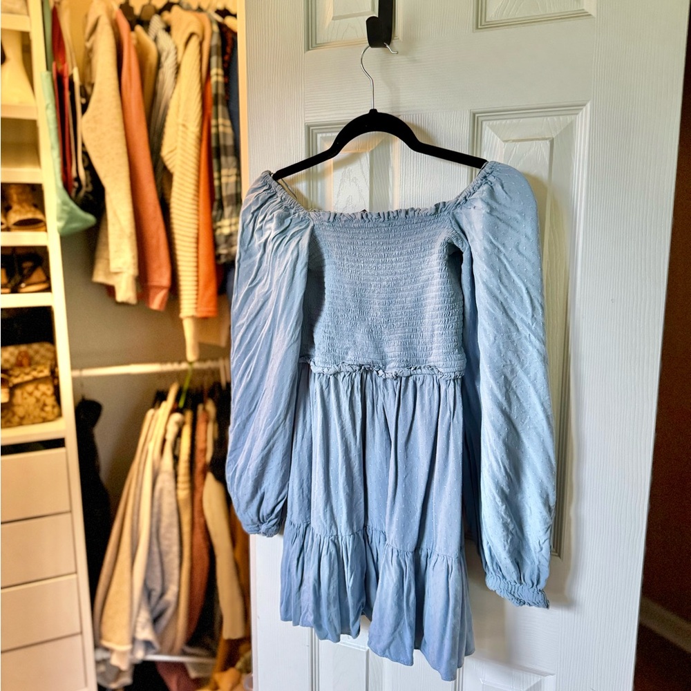 1. State Light Blue Smocked Dress